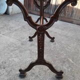 Table bistro double ep art deco 1930 cast marble