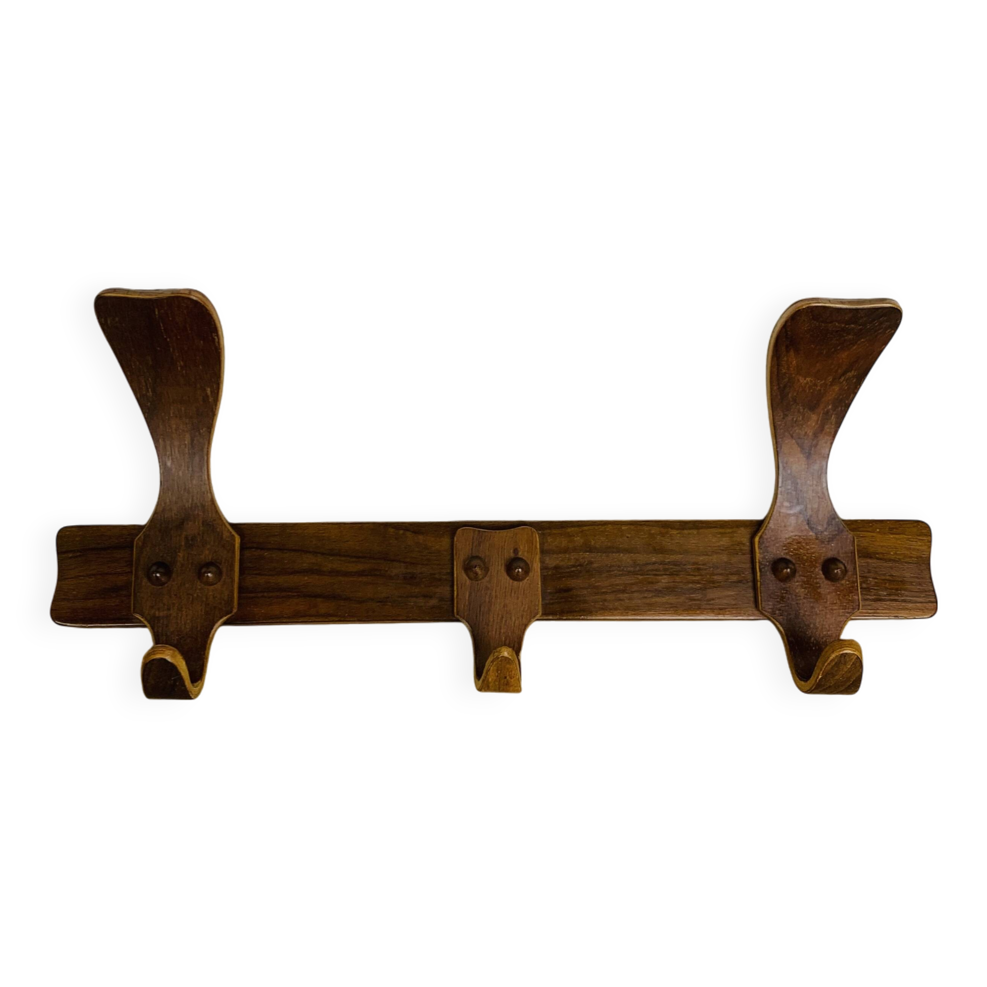 Bruno Paul art deco wall coat rack for Deutsche Werkstätte Hellerau