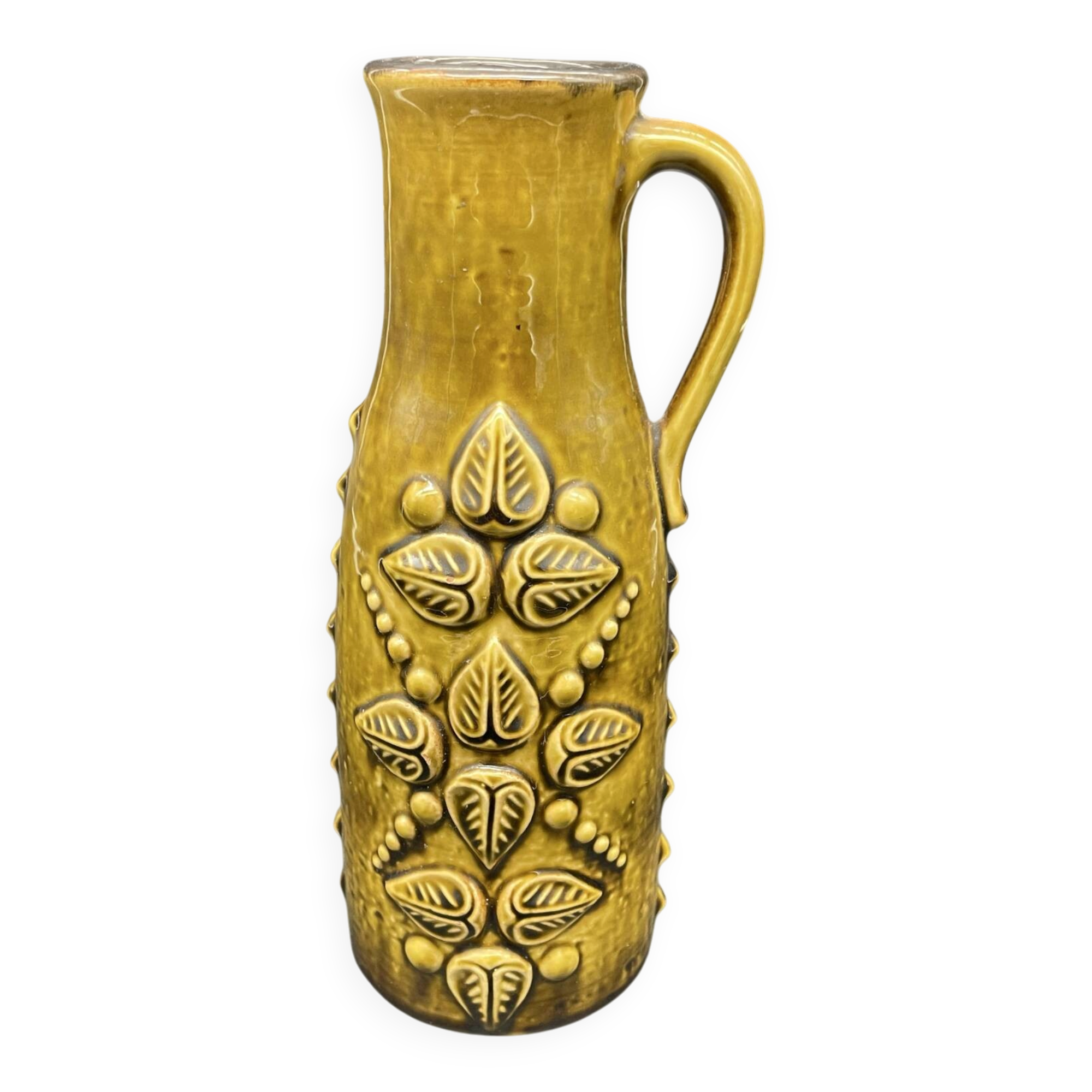 Vintage vase Bay Keramik 650-25 – German ceramic with a floral design