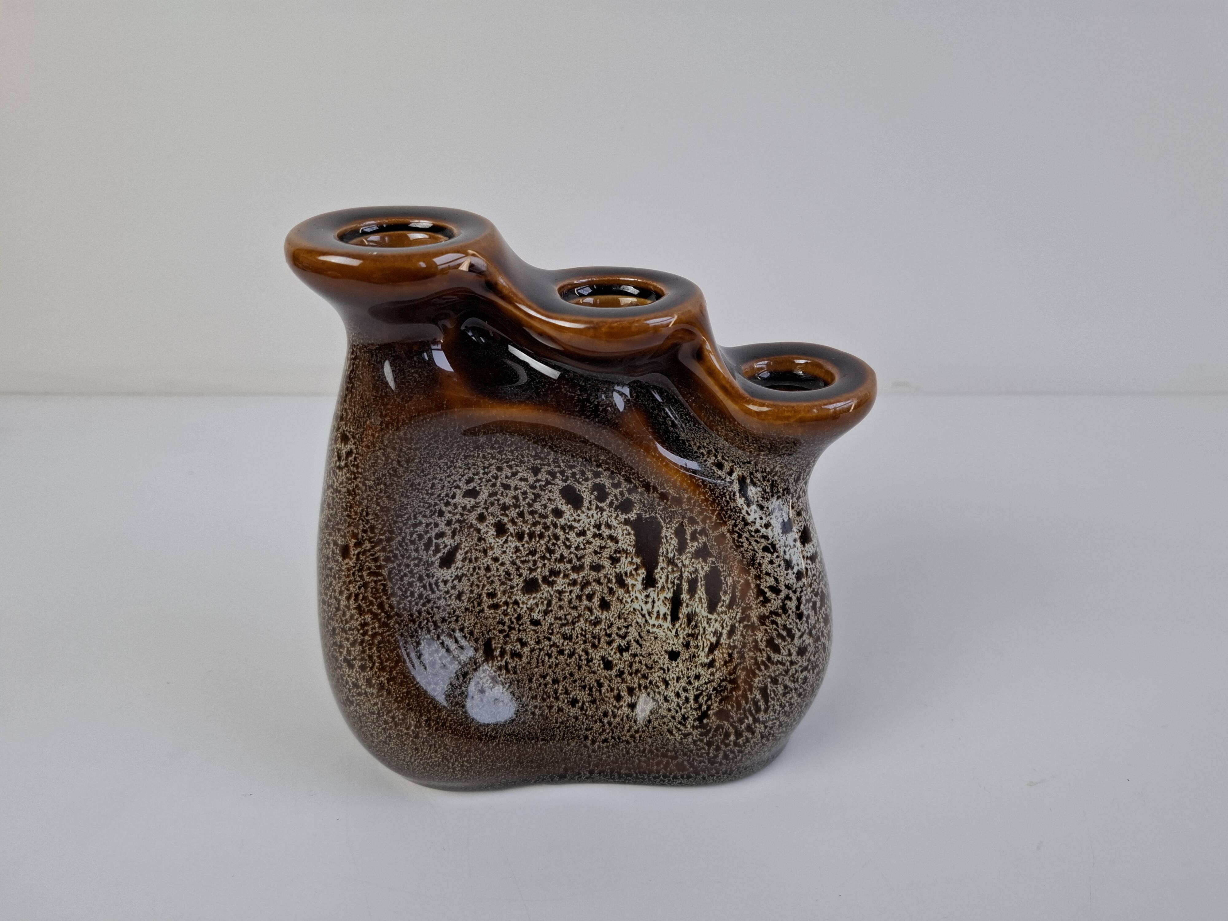 Mid-Century Modern Triple Candle Holder by Ditmar Urbach, Czechoslovakia, 1