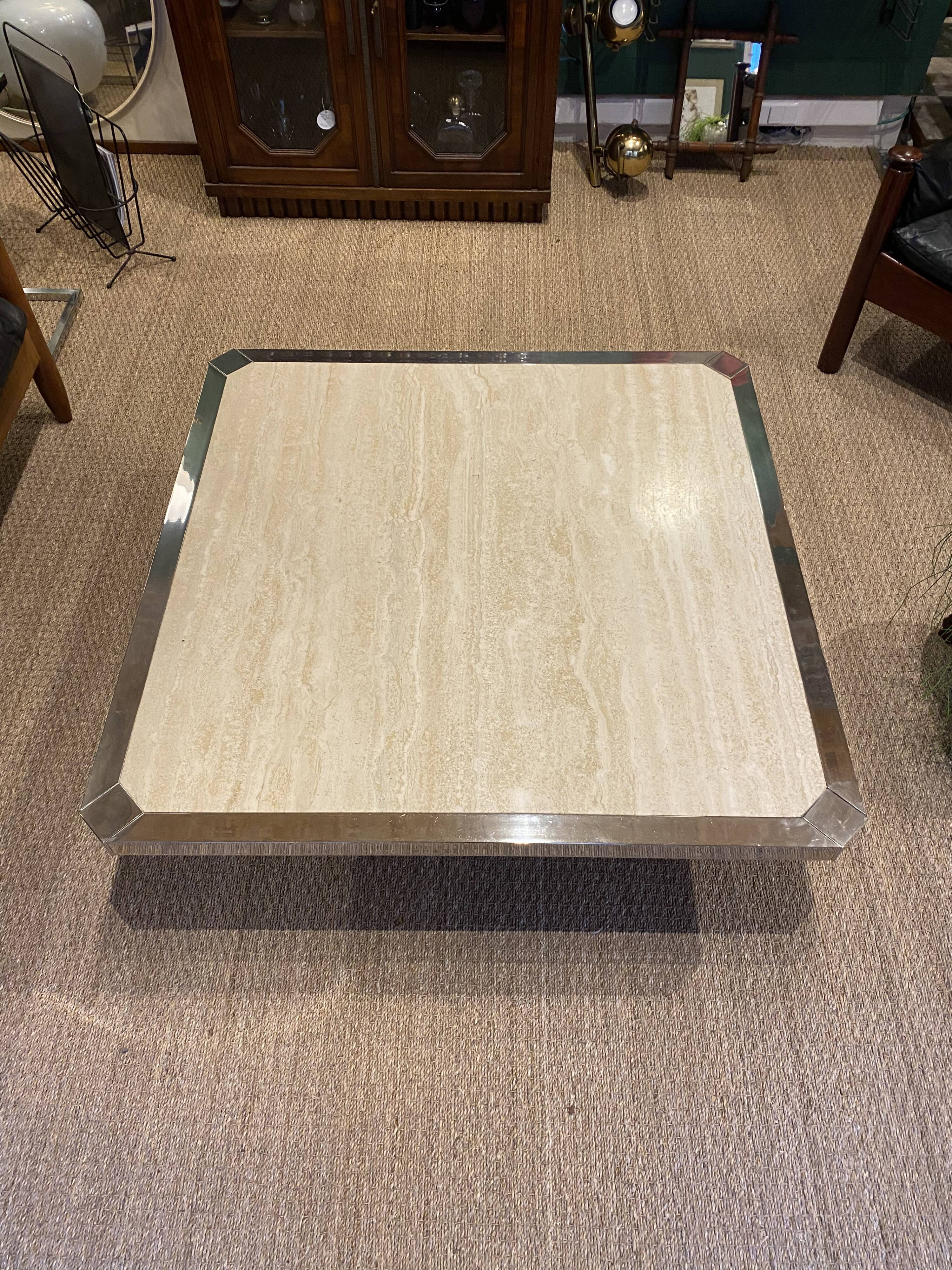 Vintage travertine coffee table