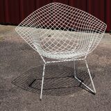 Fauteuil Diamond Chair blanc, Harry Bertoia, 1960