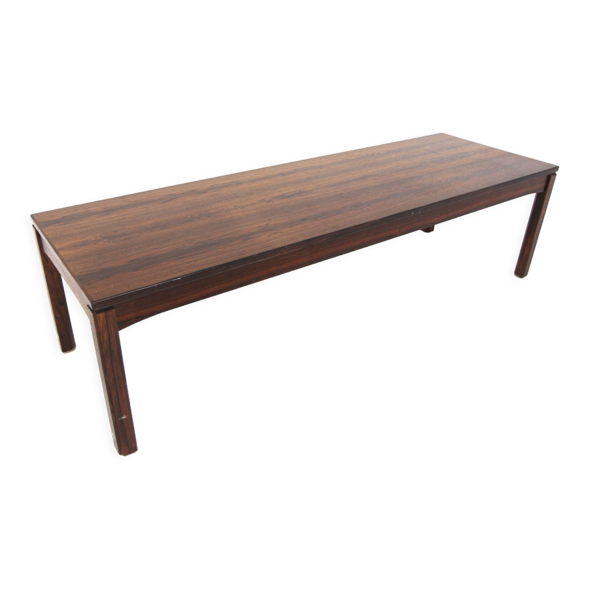 Minimalist rosewood bench, Sweden, 1960