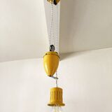 Suspension monte et baisse en métal peint en  jaune