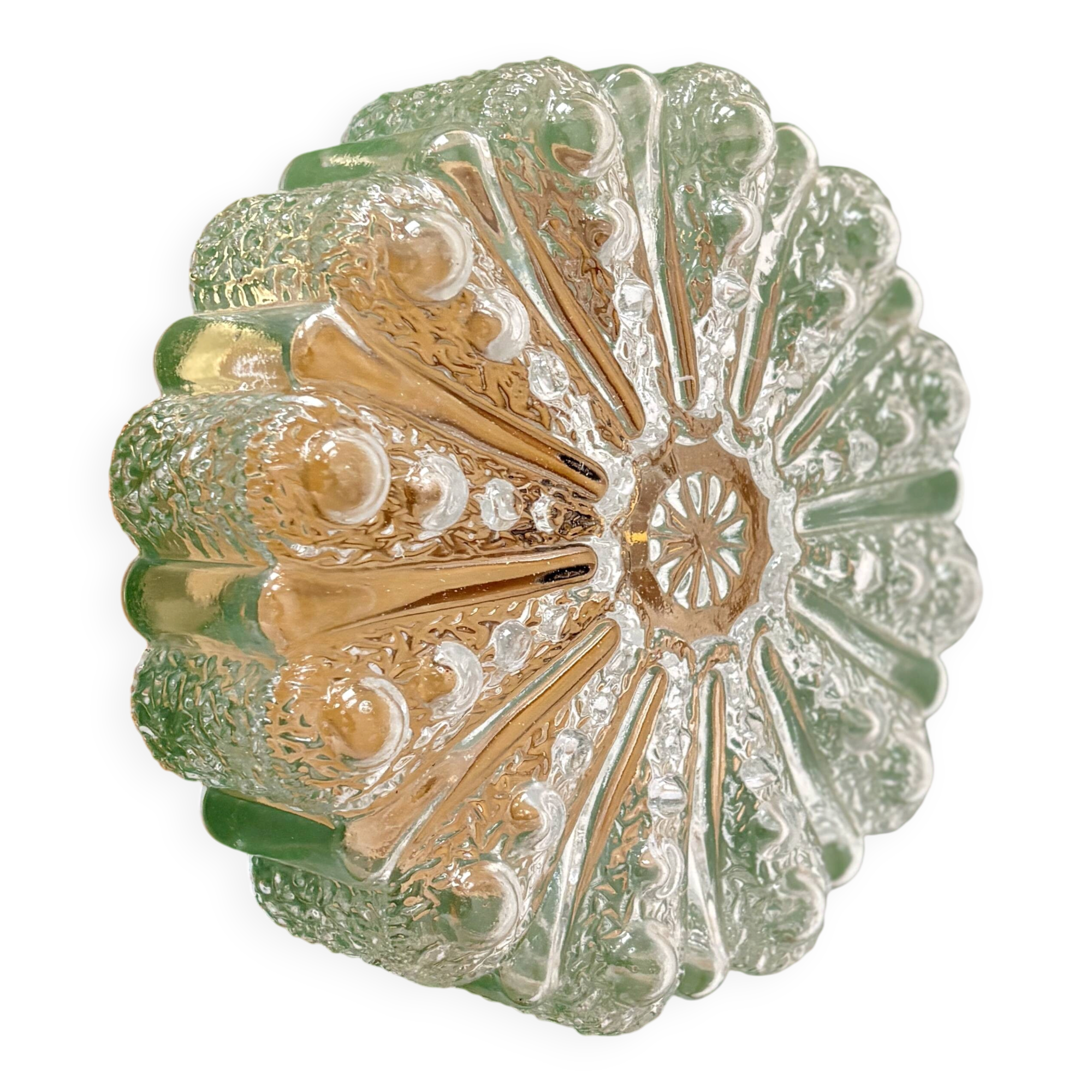 Vintage glass moulded globe wall/ceiling light.