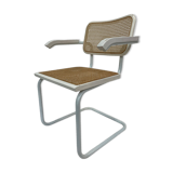 Cesca Chair model with armrest in white