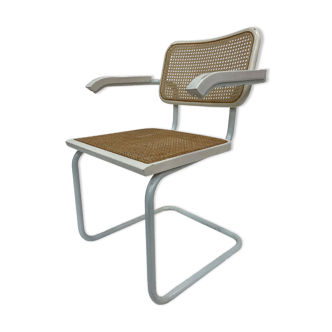 Cesca Chair model with armrest in white