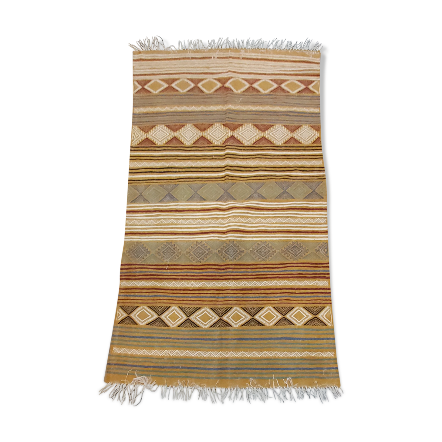 Handmade Berber yellow carpet 180-100cm