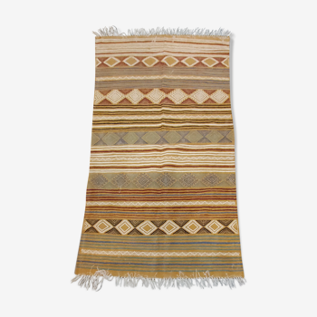Handmade Berber yellow carpet 180-100cm