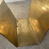 Addor 60s sculptural marble and brass coffee table