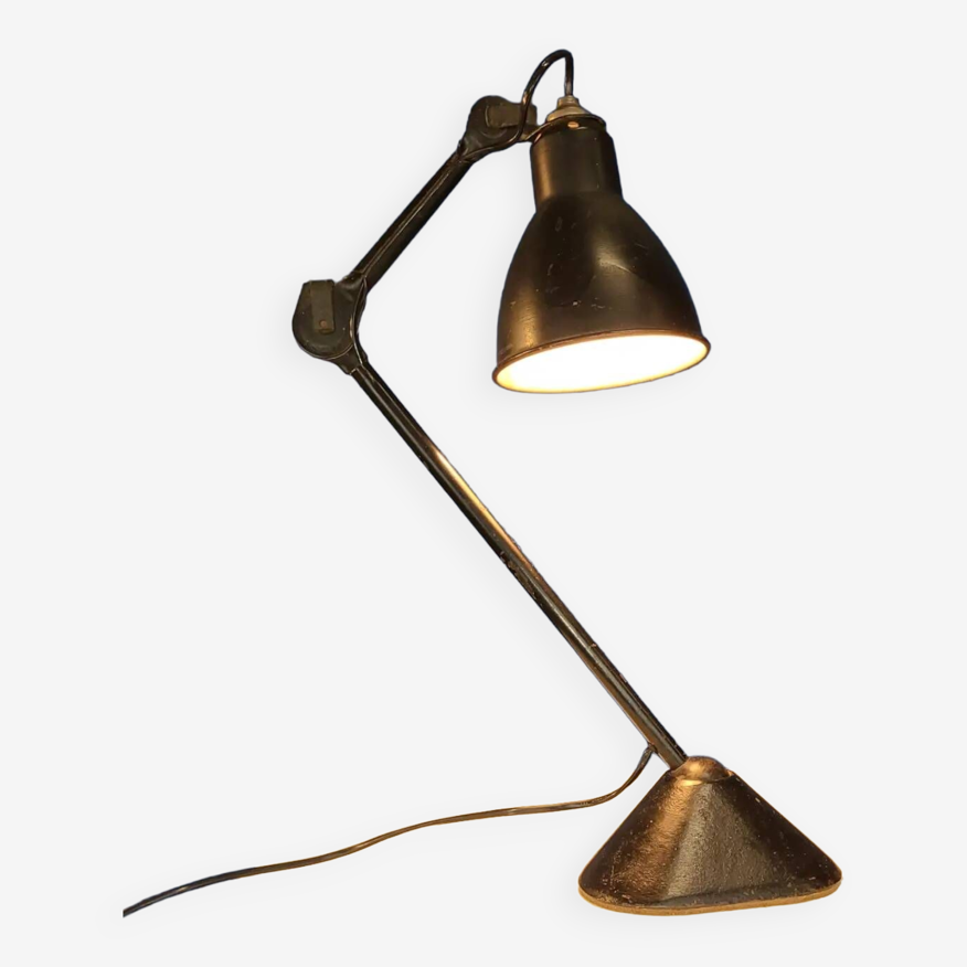 Lampe gras ajustable brevetée sgdg. vintage industrielle. | Selency