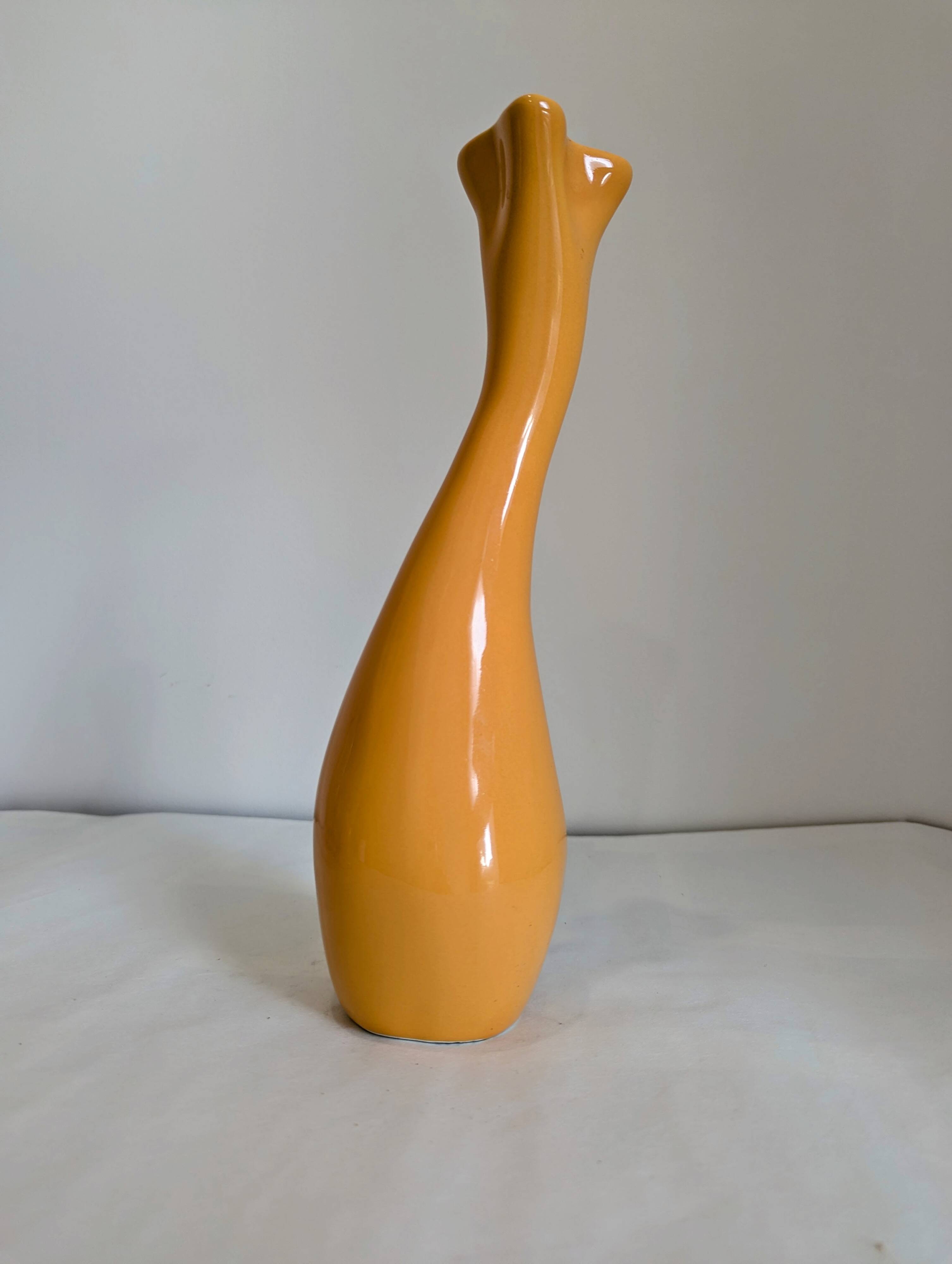 Yellow ceramic vase