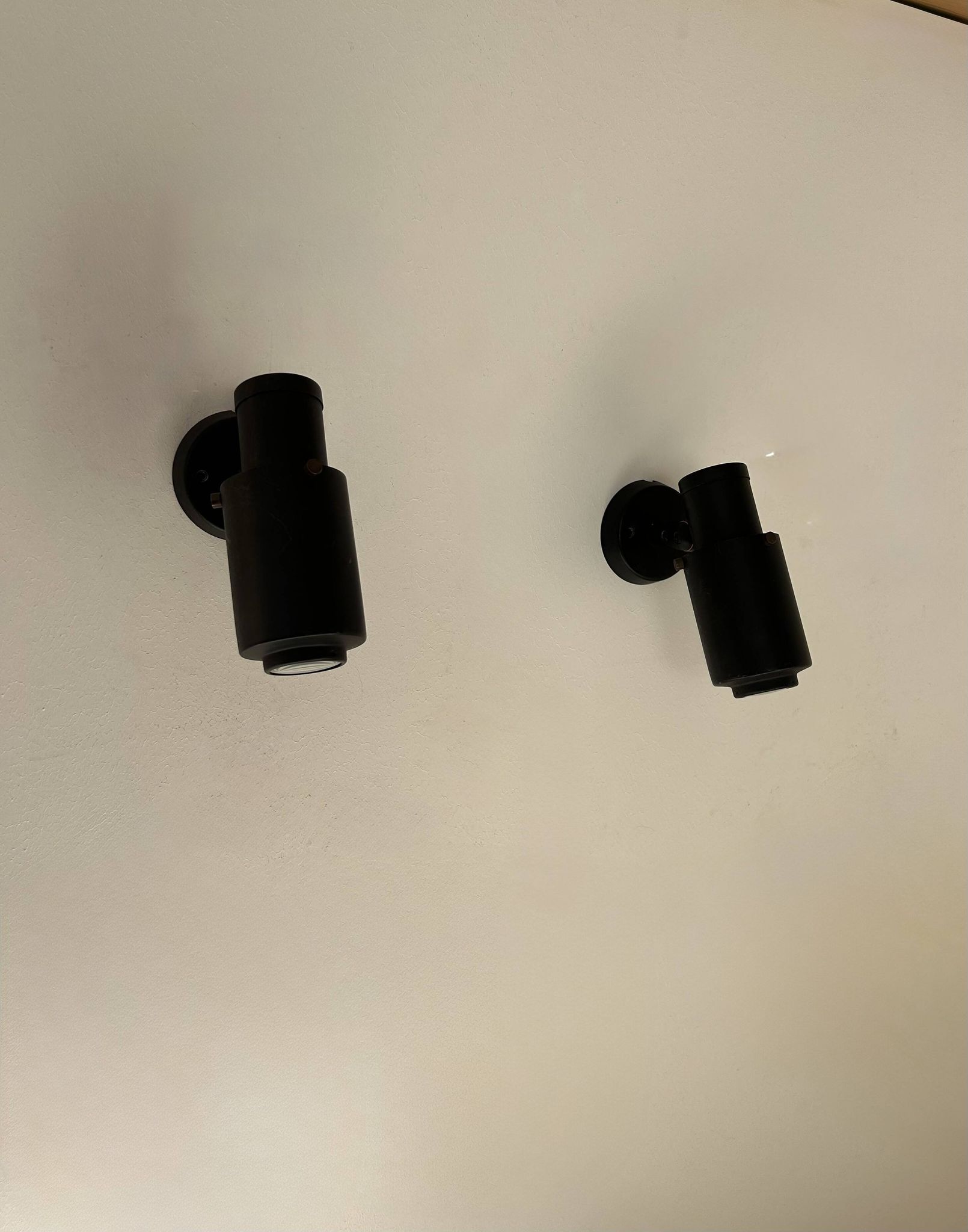 Pair of vintage Zodiac wall lights by Jacques Biny, matte black, France 1960s