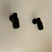 Pair of vintage Zodiac wall lights by Jacques Biny, matte black, France 1960s