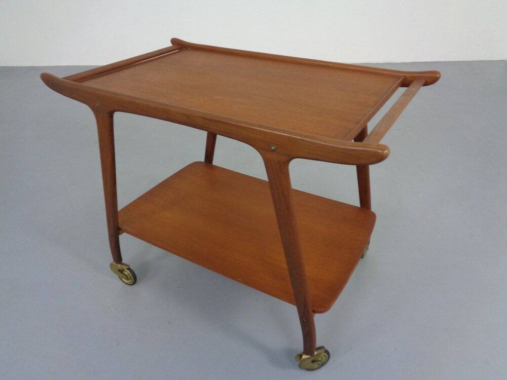 Danish Organic Teak Tea Cart, 1960s