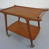 Danish Organic Teak Tea Cart, 1960s