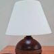 Lampe boule en bois et corde
