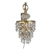 Massif - Style Hollywood Regency - Plaqué or - Cristal - Belgique - Années 70