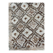Persian rug in knotted wool beige flower 170x90