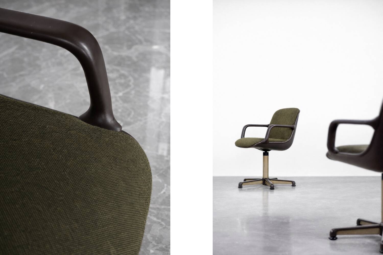 Vintage Mid-Century German Modern Office Chairs by Pollock for Comforto