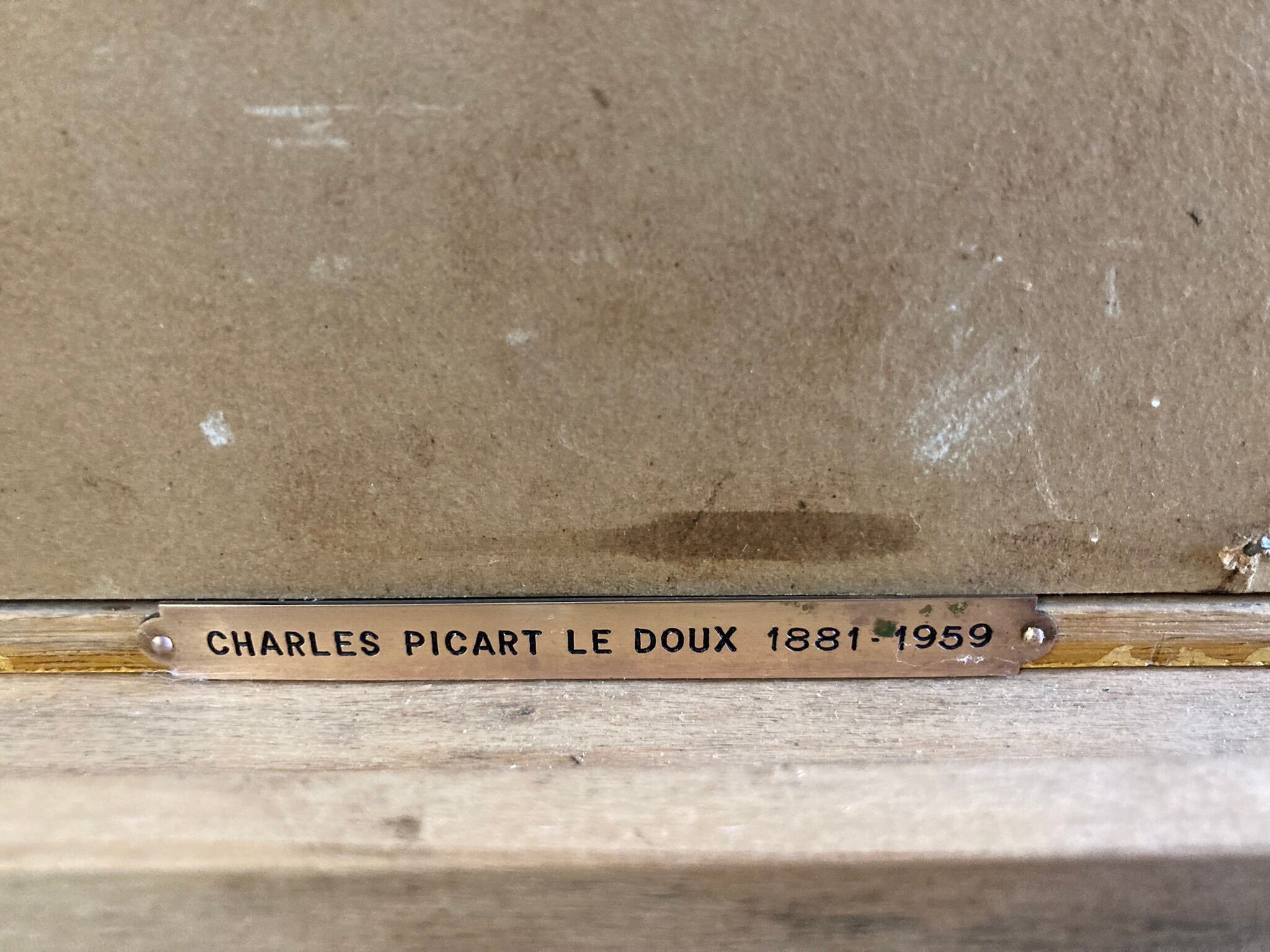 Picart le doux (charles), huile sur panneau paysage de neige signé 1937