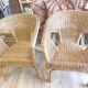 Pair of wicker armchairs