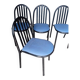 Lot de 4 chaises Malle Stevens metal epoque 1980