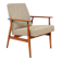 Scandinavian Lounge Chair Grey Soft Upholstery| Refurbished Vintage Ar