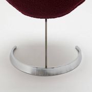 Sculptural "Scimitar" dining set in burgundy bouclé - Boris Tabacoff