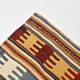 Tapis kilim turc Orientel 4x9, style géométrique, 132x280 cm