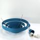 Vintage 1960s Metal Pendant Light - Blue Design
