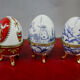 Porcelain egg-shaped boxes