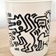 Pair of Keith Haring pots in opaline.