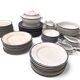 Tableware, complete 94-piece Limoges porcelain dinner service, 20th century