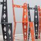 Suite de 6 chaises post-modernes en métal laqué artifort années 2000