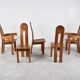 Vintage brutalist dining chairs by De Puydt, 1960s