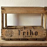 Old wooden rack for 12 bottles - Friko - Brasserie Frik - Belgium
