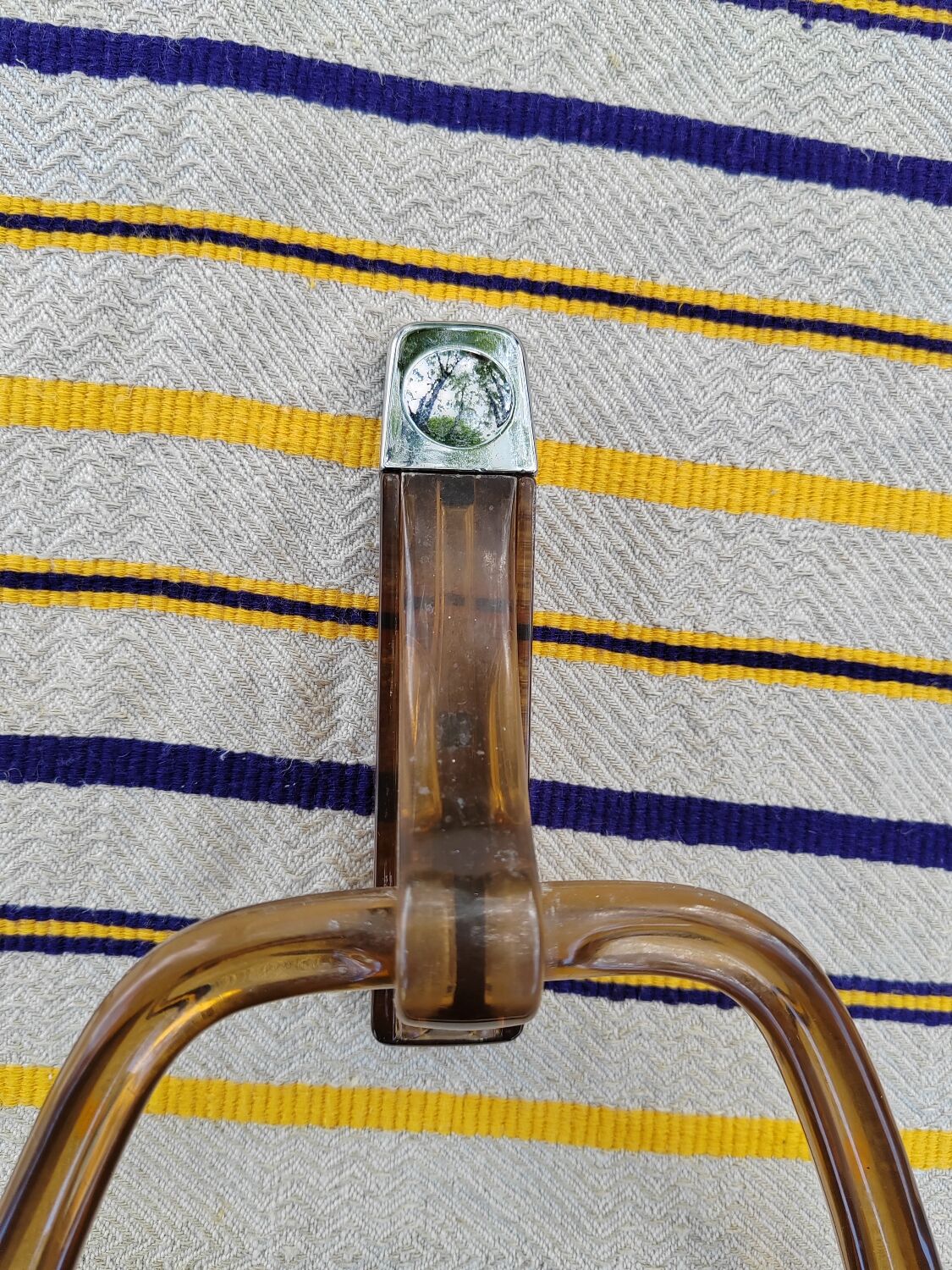 Smoked plexiglass towel rail Grosfillex 70s