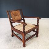 Arts & Crafts Handcrafted Low Lounge Armchairs, Belgium, 1920s, Set of 2