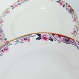 Set of 5 deep plates in Limoges porcelain Bhl