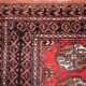 Tapis vintage fait main Lahore en laine rouge (75cm x 119cm) – Années 1960