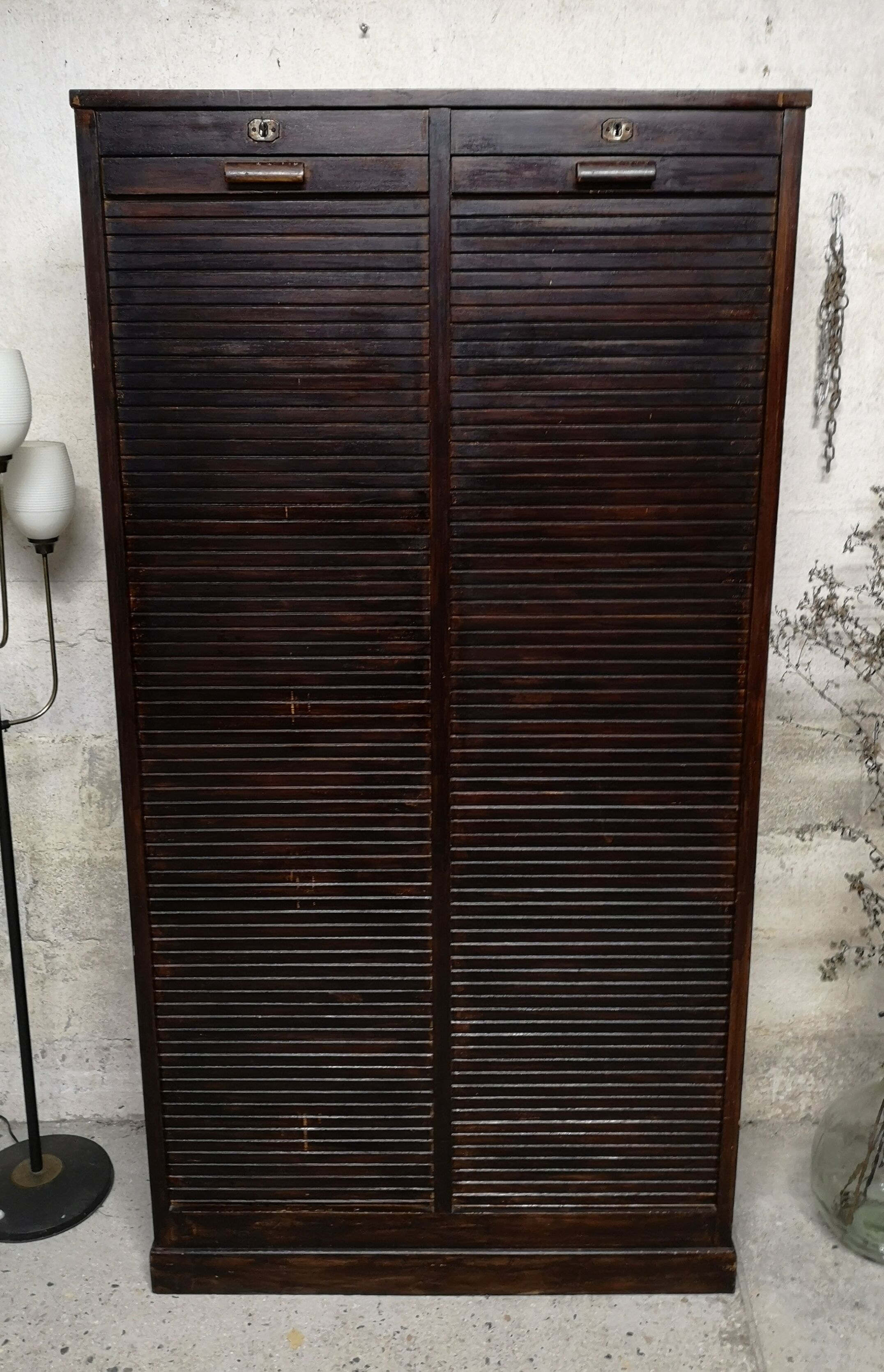 Double curtain binder cabinet 40 50 oak 180 cm