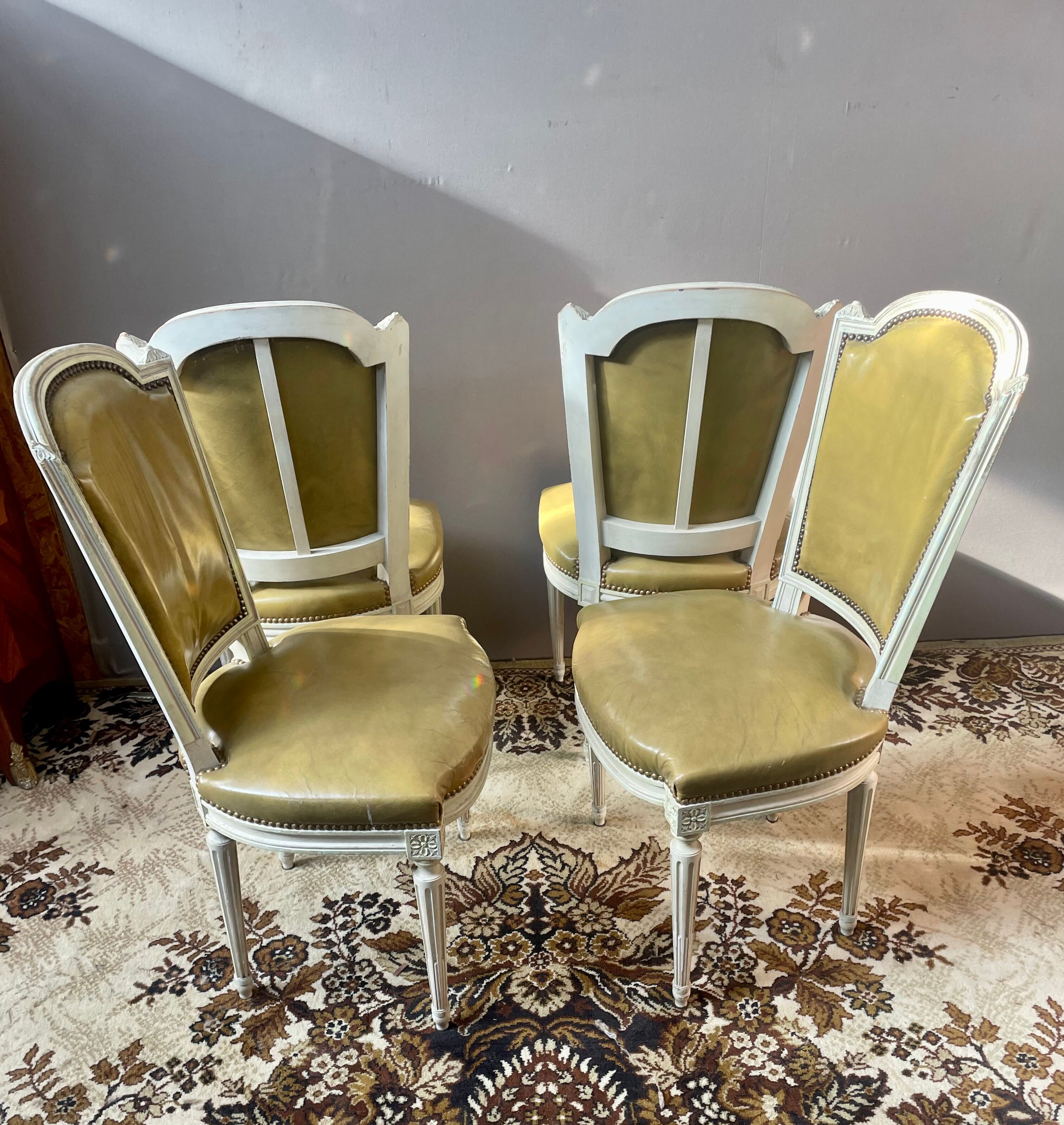 Suite of 4 Louis XVI style chairs
