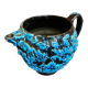 Old pichet cyclope charles cart ceramic fat lava blue + black vintage