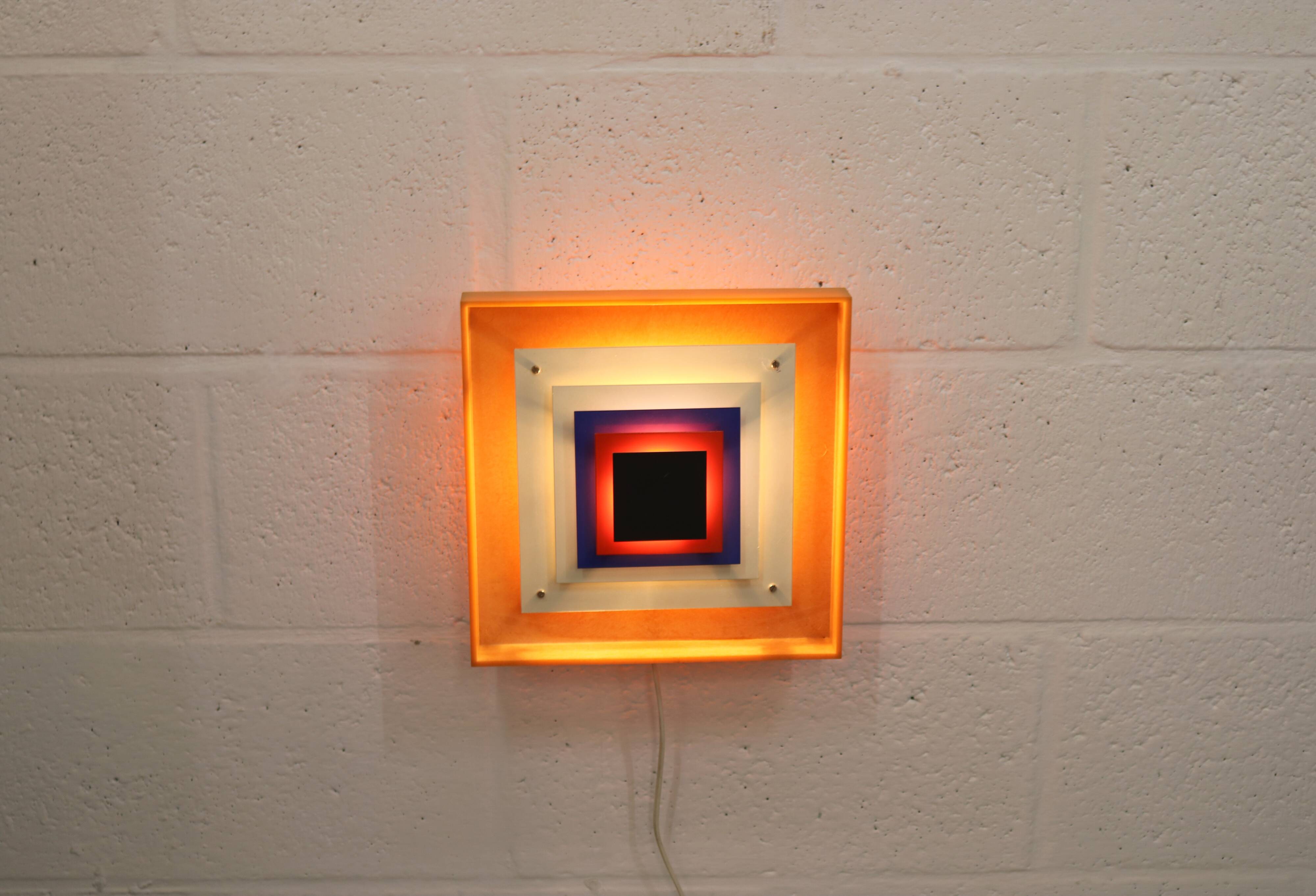Vintage Danish Kvadrille Wall Lamp by Bent Karlby for Lyfa, Denmark, 1970s
