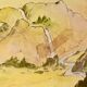 School poster vintage school landscape mountain two-sided signed Raylambert for Rossignol 50s
