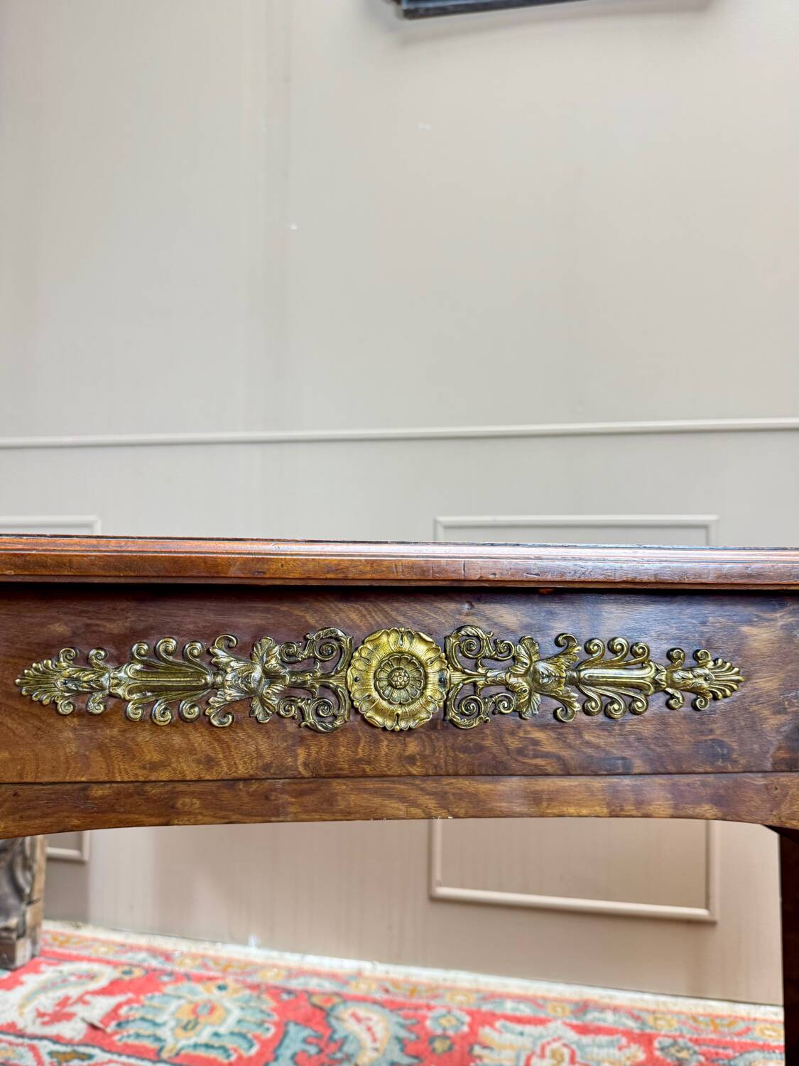 Bureau Plat Double Faces En Acajou De Style Louis XVI XIX Eme Siècle
