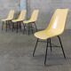 Set of 4 fiber and metal chairs by Miroslav Navratil for Vertex 1960