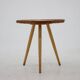 1970s Czech Wicker and Wood Side Table by Jan Kalous for ÚLUV