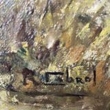 Oil painting canvas r. cabrol